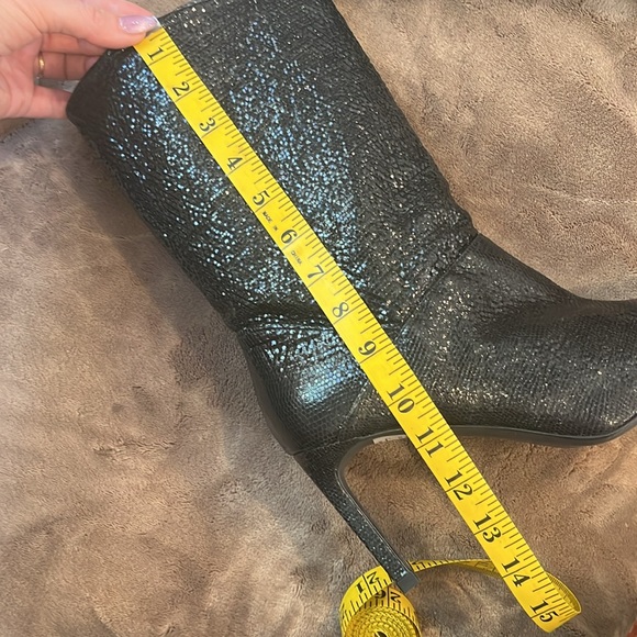 ALLSAINTS Glitter Black Leather Orlana Sz 41 - Picture 13 of 13